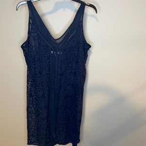 Abercrombie & Fitch V Neck Knee Length Dress Eyelet Dress